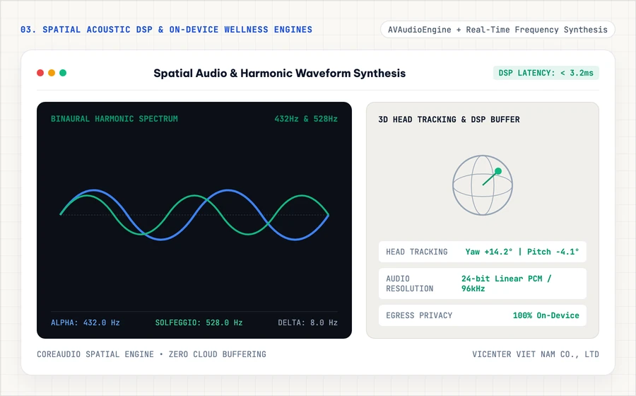 Spatial Acoustic DSP and On-Device Wellness Engines Interface